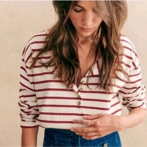 Sezane Gatsby Mariniere (Red/Ecru)